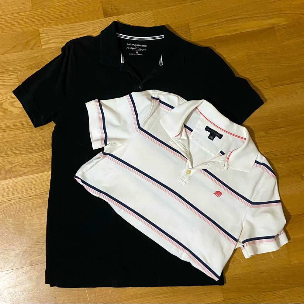 2 Men’s Polos Banana Republic Size M